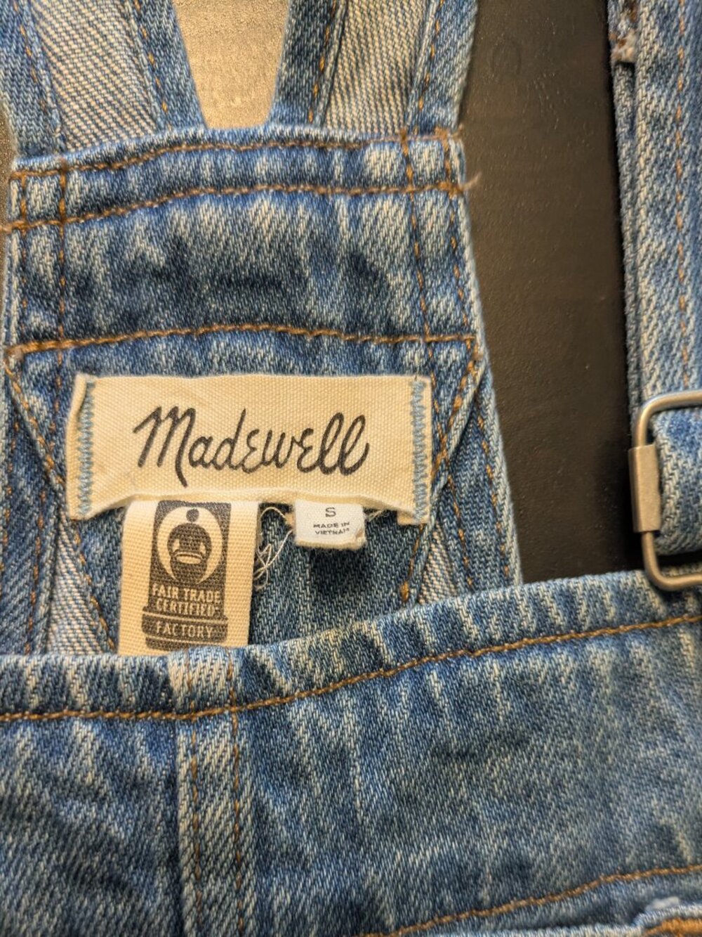 Madewell Denim Overall Shorts Sz Small - Picture 6 of 7